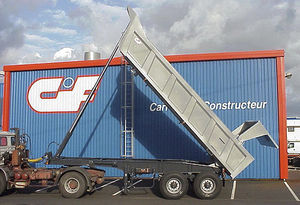 tipper dump semi-trailer / 2-axle / heavy-duty / hydraulic
