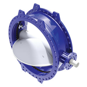 butterfly valve / shut-off / for water / double-flange