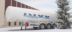 cryogenic semi-trailer / 3-axle / for liquified gas