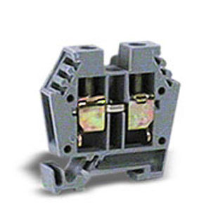 screw connection terminal block / DIN rail-mounted / gray / feed-through