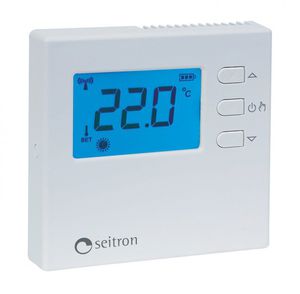 room thermostat / with digital display / with temperature probe / wireless