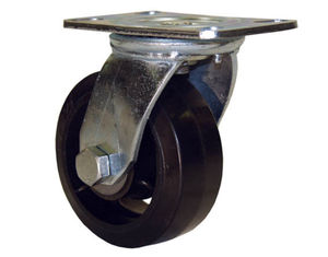 swivel caster / base plate / high load capacity / monobloc