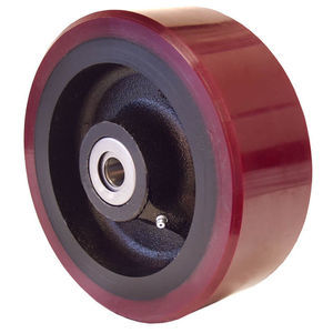 wheel with solid tire / cast iron / for heavy loads / for heavy loads