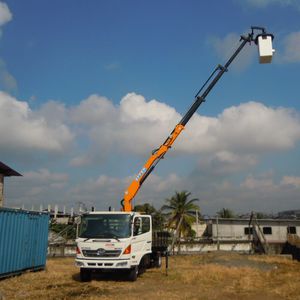 truck-mounted crane / top-slewing / hydraulic / lifting