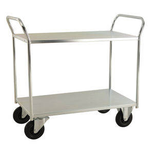 transport cart / galvanized steel / 2 levels / multipurpose
