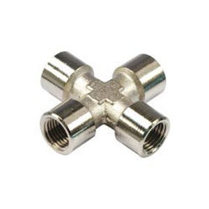 threaded fitting / cross / pneumatic / hydraulic