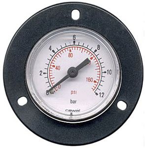 analog pressure gauge / bellows / for air