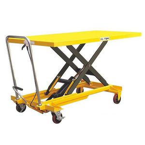 scissor lift table / hydraulic / manual / mobile