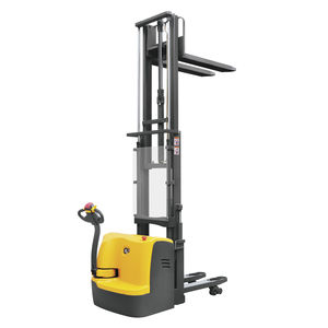 electric stacker truck / walk-behind / for warehouses / double-pallet