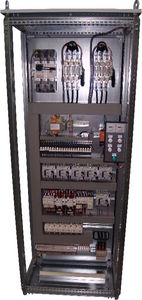 electric cabinet / free-standing / hinged door / stainless steel