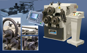 hydraulic bending machine / for tubes / profile / 3 drive rollers