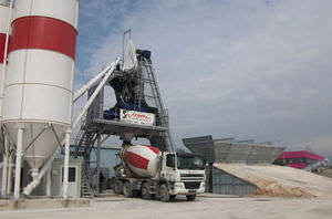 mobile concrete mixing plant