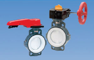 butterfly valve / manual / electrically-actuated / flow control