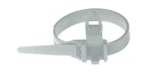 polyamide cable tie / chemical-resistant / outside serrated