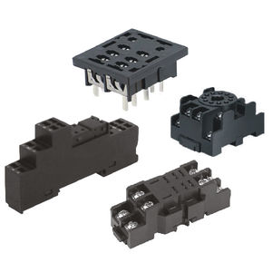 electromechanical relay socket / for printed circuit boards