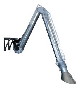 wall-mounted extraction arm / rigid / high-temperature / suction