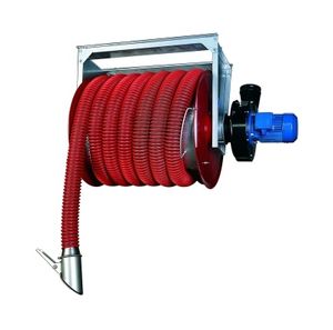 hose reel / motorized / self-retracting / for exhaust gas