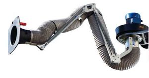 wall-mounted extraction arm / flexible / welding fume / suction