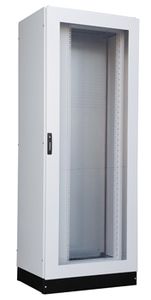 electric cabinet / floor-mounted / with transparent cover / 19" rack