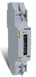 single-phase electric energy meter / DIN rail