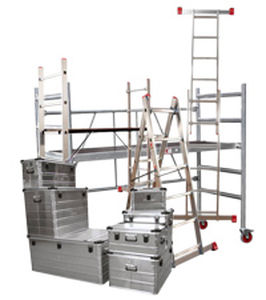aluminum ladder / mobile / for warehouses