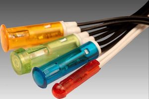 steady indicator light / snap-in / round