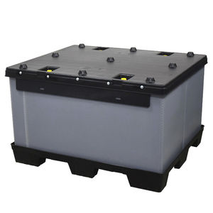 plastic pallet box / storage / with lid / folding