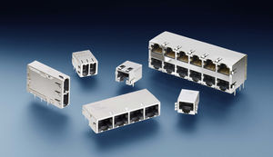PCB connector / jack / rectangular / modular