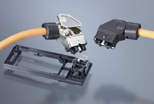 hybrid connector / Ethernet / rectangular / modular