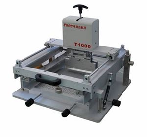 manual screen printing machine / multi-color / for electronics / flat bed