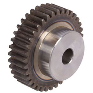 spur gear / straight-toothed / steel / hub