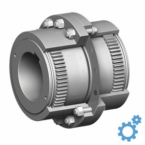 curved-tooth gear coupling / flange