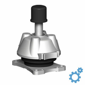 conical anti-vibration mount / rubber / for pumps