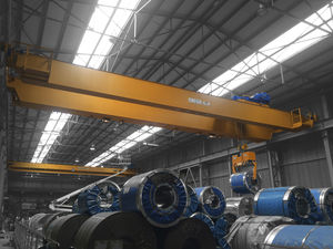 double-girder overhead traveling crane / heavy-duty