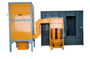 open paint booth / for parts / filter / with horizontal ventilation