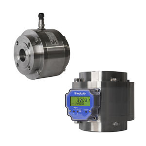 positive displacement flow meter / rotary piston / for high-viscosity liquids / compact