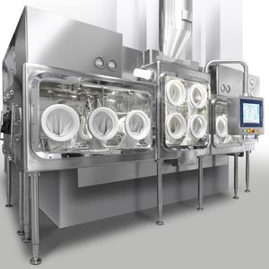 continuous packing machine / automated / for powders / contained