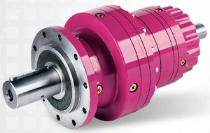planetary gear reducer / coaxial / high-power / with flange