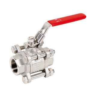 ball valve / lever / female-female / 3-piece