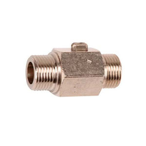 ball valve / manual / male-male / chrome-plated brass
