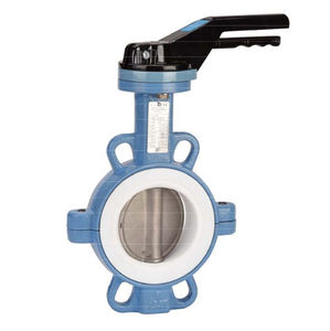 butterfly valve / lever / for acids / wafer