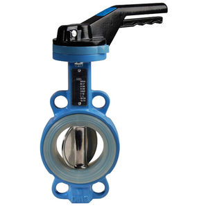 butterfly valve / lever / for oil / for liquid food products and beverages