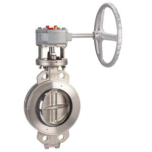 butterfly valve / with handwheel / wafer / double-offset