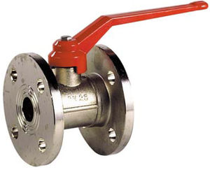 ball valve / lever / flange / brass