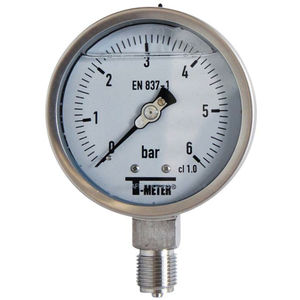 wet dial pressure gauge / Bourdon tube / for air / for hydraulic applications