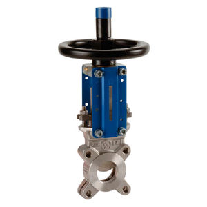 knife gate valve / lever / with handwheel / for water