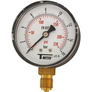 dry dial pressure gauge / Bourdon tube / process / with ABS housing