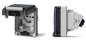 wall-mounted electrical socket / built-in / IP66 / industrial