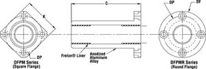 flange plain bearing / aluminum / self-lubricating