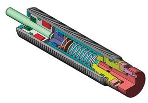 shock absorber / hydraulic / adjustable / small-diameter
